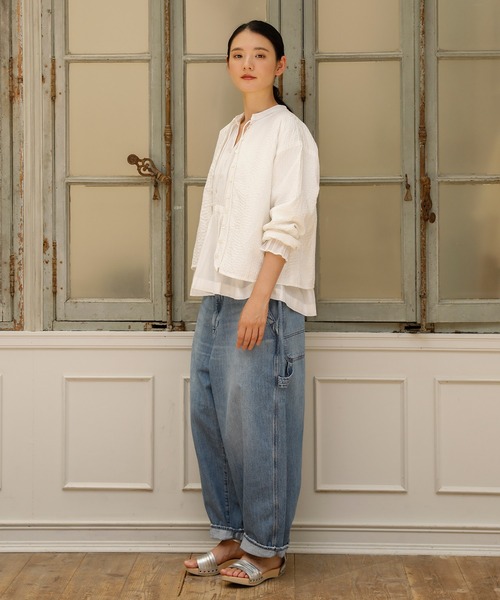 Brocante（ブロカント）の「[Brocante / ブロカント] 10oz甘織デニム デフォルメパントルパンツ（デニムパンツ・レディース・インディゴブルー・2/1）」の2枚目の写真