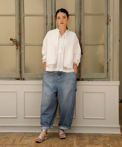 Brocante（ブロカント）の「[Brocante / ブロカント] 10oz甘織デニム デフォルメパントルパンツ（デニムパンツ・レディース・インディゴブルー・2/1）」の4枚目の写真