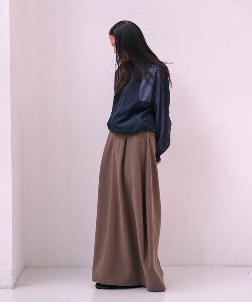 AKTE(アクテ)の「タックバレルスカート(スカート・レディース・チャコールグレー/モカ・1/2/2T)」の7枚目の写真