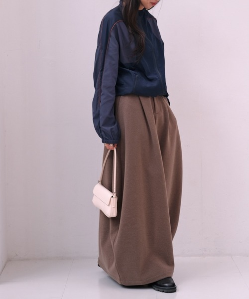 AKTE(アクテ)の「タックバレルスカート(スカート・レディース・チャコールグレー/モカ・1/2/2T)」の10枚目の写真