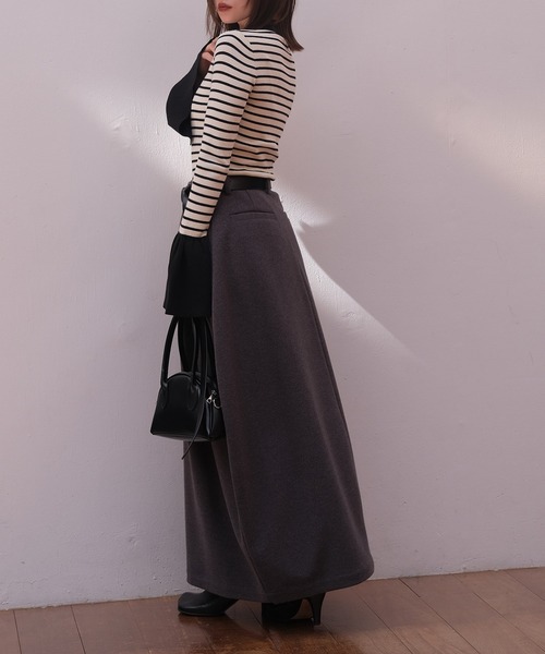 AKTE(アクテ)の「タックバレルスカート(スカート・レディース・チャコールグレー/モカ・1/2/2T)」の13枚目の写真