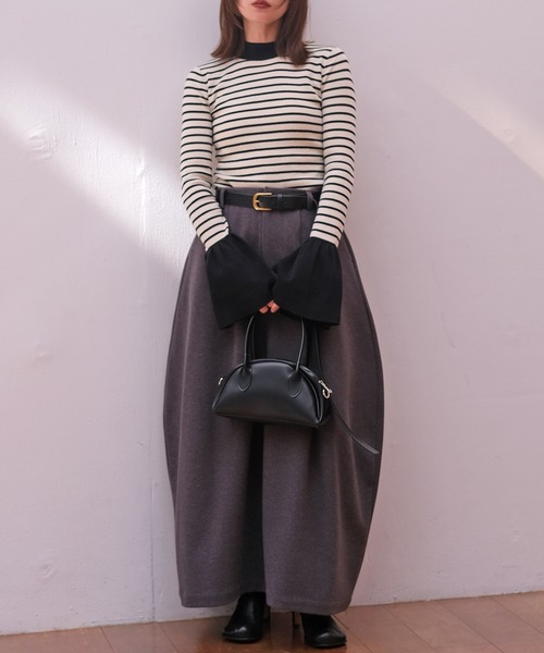 AKTE(アクテ)の「タックバレルスカート(スカート・レディース・チャコールグレー/モカ・1/2/2T)」の15枚目の写真