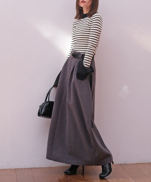 AKTE(アクテ)の「タックバレルスカート(スカート・レディース・チャコールグレー/モカ・1/2/2T)」の17枚目の写真