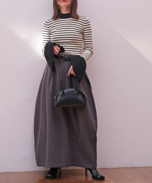 AKTE(アクテ)の「タックバレルスカート(スカート・レディース・チャコールグレー/モカ・1/2/2T)」の18枚目の写真