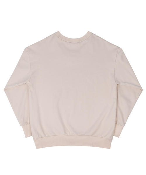 SELITIO(セレティオ)の「オーバーサイズVネックスウェットシャツベージュ(スウェット・メンズ・ベージュ・SMALL/MEDIUM/LARGE/X-LARGE)」の2枚目の写真