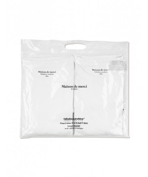 FABULOUS ARCHIVE（ファビュラスアーカイブ）の「UNISEX ピマコットンレイヤード2パック半袖ホワイト(FCD2TS112M)（Tシャツ/カットソー・レディース・ホワイト・LARGE/MEDIUM/SMALL/X-LARGE）」の7枚目の写真