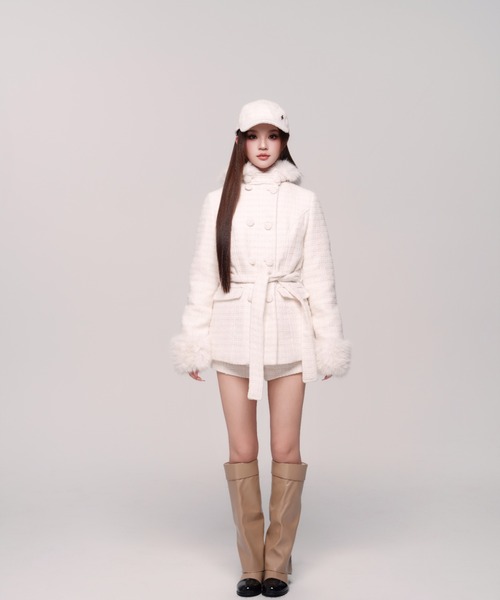 Twinkle Tweed Shorts（その他パンツ）｜andwang（アンドワン）の