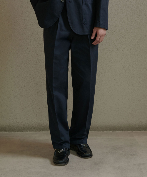 PRODESHIRT(プロデシャツ)の「高密度コットンオックスフォードパンツ(ネイビー)(その他パンツ・メンズ・その他・31/36/34/32/33)」の1枚目の写真