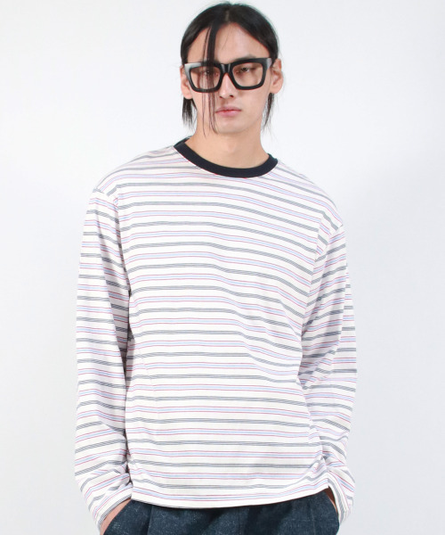 DEMARC(ドゥマーク)の「M MULTI STRIPE LONG SLEEVE TEE - White(Tシャツ/カットソー・メンズ・その他・MEDIUM/LARGE)」の7枚目の写真