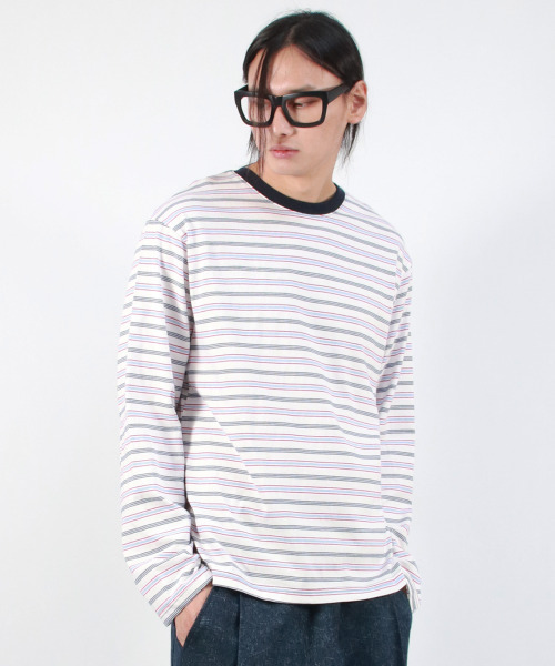 DEMARC(ドゥマーク)の「M MULTI STRIPE LONG SLEEVE TEE - White(Tシャツ/カットソー・メンズ・その他・MEDIUM/LARGE)」の8枚目の写真