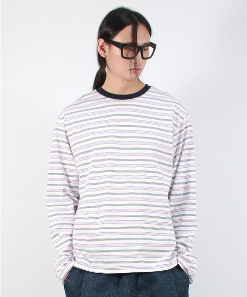DEMARC(ドゥマーク)の「M MULTI STRIPE LONG SLEEVE TEE - White(Tシャツ/カットソー・メンズ・その他・MEDIUM/LARGE)」の10枚目の写真