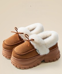 Sibra（シブラ）の「ふわもこファー×厚底ムートンローファー（ローファー・レディース）」