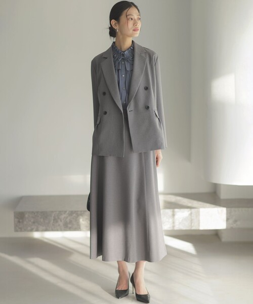 組曲（クミキョク）の「シュットクロス ジャケット（テーラードジャケット・レディース・ライトグレー系/ネイビー系/アイボリー系・1/3/2）」の11枚目の写真