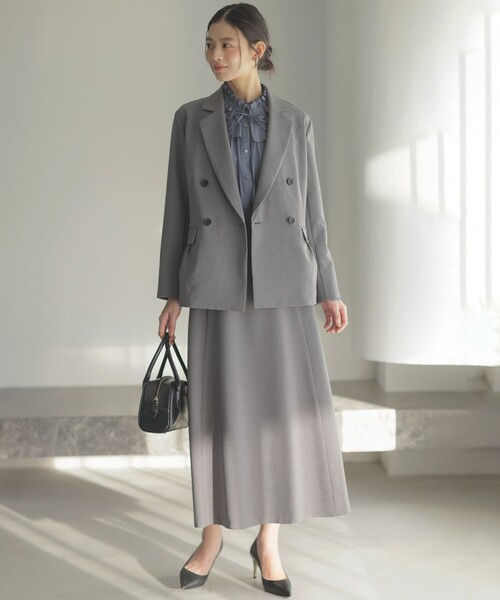 組曲（クミキョク）の「シュットクロス ジャケット（テーラードジャケット・レディース・ライトグレー系/ネイビー系/アイボリー系・1/3/2）」の12枚目の写真