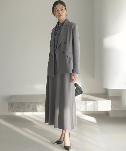 組曲（クミキョク）の「シュットクロス ジャケット（テーラードジャケット・レディース・ライトグレー系/ネイビー系/アイボリー系・1/3/2）」の13枚目の写真