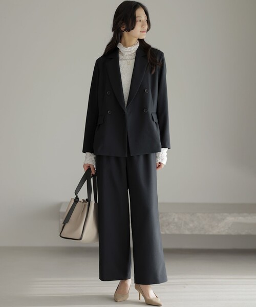 組曲（クミキョク）の「シュットクロス ジャケット（テーラードジャケット・レディース・ライトグレー系/ネイビー系/アイボリー系・1/3/2）」の21枚目の写真