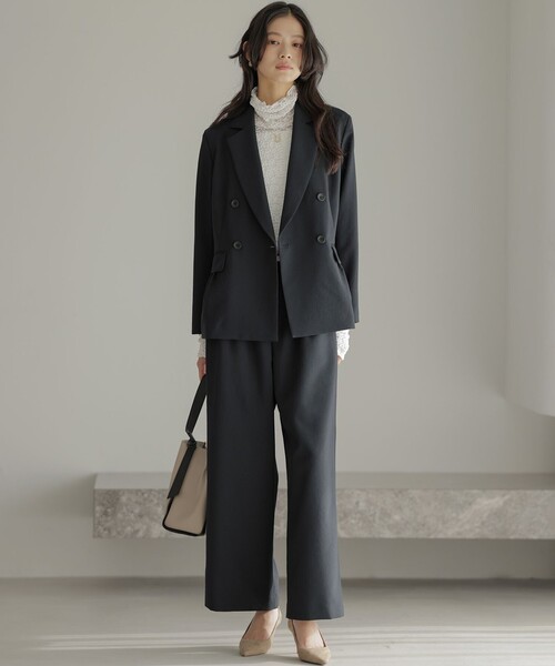 組曲（クミキョク）の「シュットクロス ジャケット（テーラードジャケット・レディース・ライトグレー系/ネイビー系/アイボリー系・1/3/2）」の22枚目の写真