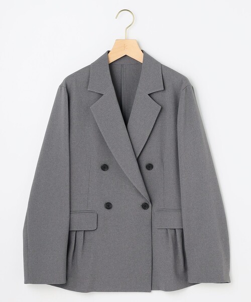 組曲（クミキョク）の「シュットクロス ジャケット（テーラードジャケット・レディース・ライトグレー系/ネイビー系/アイボリー系・1/3/2）」の5枚目の写真