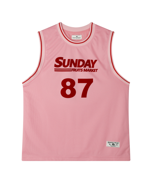 SUNDAY FRUIT MARKET(サンデーフルーツマーケット)の「SUNDAY 87 MESH TANK PINK(Tシャツ/カットソー・メンズ・その他・MEDIUM/LARGE)」の1枚目の写真