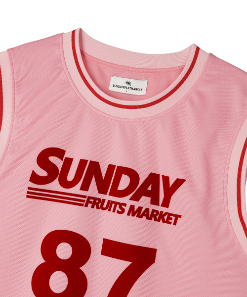 SUNDAY FRUIT MARKET(サンデーフルーツマーケット)の「SUNDAY 87 MESH TANK PINK(Tシャツ/カットソー・メンズ・その他・MEDIUM/LARGE)」の2枚目の写真