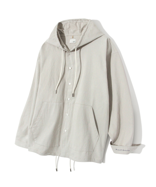Diamond Layla(ダイアモンドレイラ)の「Taylor Hooded Twill Cotton Shirt S144 Gray(シャツ/ブラウス・レディース・その他・MEDIUM/LARGE)」の3枚目の写真