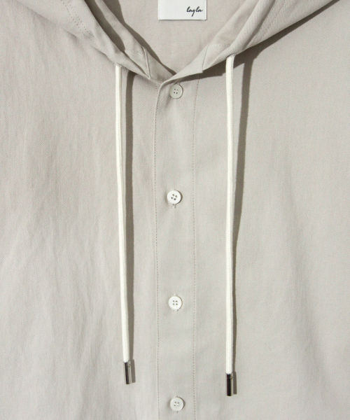 Diamond Layla(ダイアモンドレイラ)の「Taylor Hooded Twill Cotton Shirt S144 Gray(シャツ/ブラウス・レディース・その他・MEDIUM/LARGE)」の4枚目の写真
