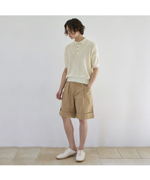 SENTAIR（センテア）の「ターンアップワイドバミューダパンツ_ベージュ（その他パンツ）」