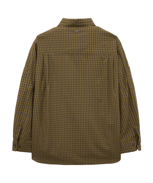 UNGIMMICK（アンジミック）の「MULTI GINGHAM CHECK SHIRT (KHAKI)（シャツ/ブラウス・メンズ・その他・MEDIUM/LARGE/X-LARGE）」の2枚目の写真
