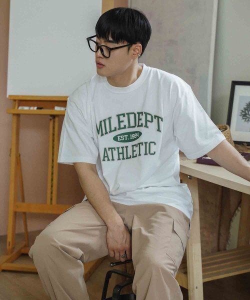 THE MILE（ザマイル）の「MILE DEPT. GARMENTS CREW [WHITE/GREEN]（Tシャツ/カットソー・メンズ・その他・SMALL/MEDIUM/LARGE/X-LARGE/X-SMALL）」の4枚目の写真