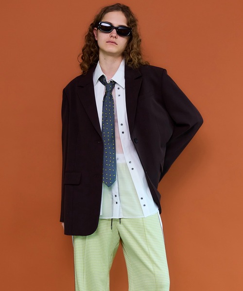 MAISON SPECIAL(メゾンスペシャル)の「Color Single Jacket/カラーシングルジャケット(テーラードジャケット・レディース・ミント/ブラウン/ピンク・FREE)」の3枚目の写真