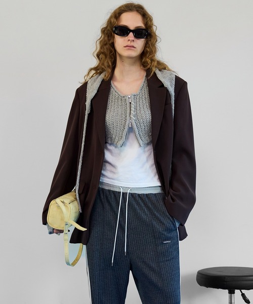 MAISON SPECIAL(メゾンスペシャル)の「Color Single Jacket/カラーシングルジャケット(テーラードジャケット・レディース・ミント/ブラウン/ピンク・FREE)」の11枚目の写真