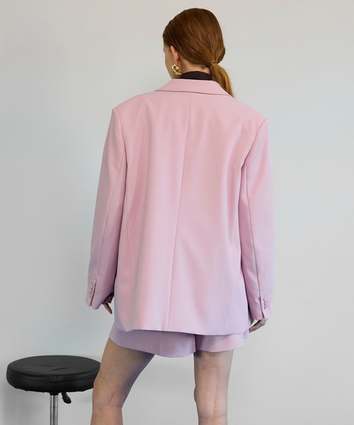 MAISON SPECIAL(メゾンスペシャル)の「Color Single Jacket/カラーシングルジャケット(テーラードジャケット・レディース・ミント/ブラウン/ピンク・FREE)」の9枚目の写真
