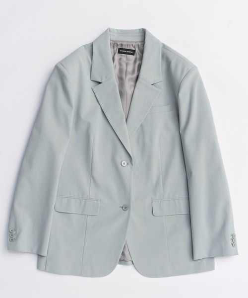MAISON SPECIAL(メゾンスペシャル)の「Color Single Jacket/カラーシングルジャケット(テーラードジャケット・レディース・ミント/ブラウン/ピンク・FREE)」の14枚目の写真