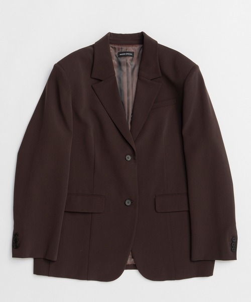 MAISON SPECIAL(メゾンスペシャル)の「Color Single Jacket/カラーシングルジャケット(テーラードジャケット・レディース・ミント/ブラウン/ピンク・FREE)」の15枚目の写真