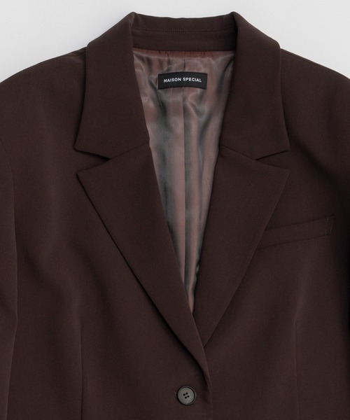 MAISON SPECIAL(メゾンスペシャル)の「Color Single Jacket/カラーシングルジャケット(テーラードジャケット・レディース・ミント/ブラウン/ピンク・FREE)」の16枚目の写真