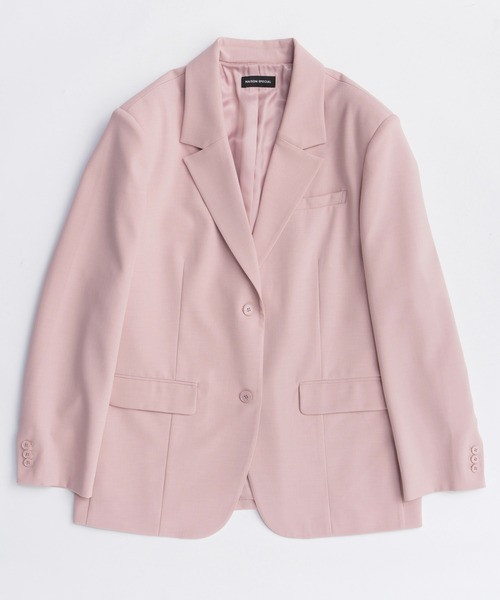 MAISON SPECIAL(メゾンスペシャル)の「Color Single Jacket/カラーシングルジャケット(テーラードジャケット・レディース・ミント/ブラウン/ピンク・FREE)」の21枚目の写真