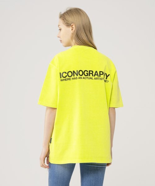 ICONOGRAPHY(アイコノグラフィー)の「PIGMENT SILICONE VOLUME PRINT WHERE ARTIST YGN(Tシャツ/カットソー・メンズ・ライトグリーン・LARGE/MEDIUM)」の2枚目の写真