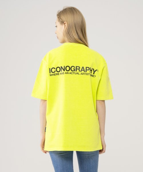 ICONOGRAPHY(アイコノグラフィー)の「PIGMENT SILICONE VOLUME PRINT WHERE ARTIST YGN(Tシャツ/カットソー・メンズ・ライトグリーン・LARGE/MEDIUM)」の4枚目の写真