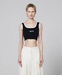 MMAM（ムアム）の「Signature logo basic line detail sleeveless top（Tシャツ/カットソー）」