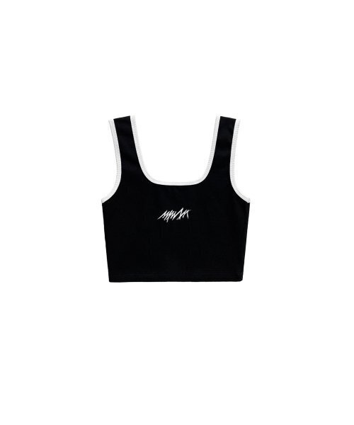 MMAM(ムアム)の「Signature logo basic line detail sleeveless top(Tシャツ/カットソー・レディース・ブラック・FREE)」の5枚目の写真