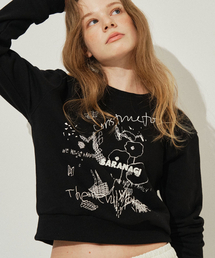 SE0581- crop sweatshirt (black)