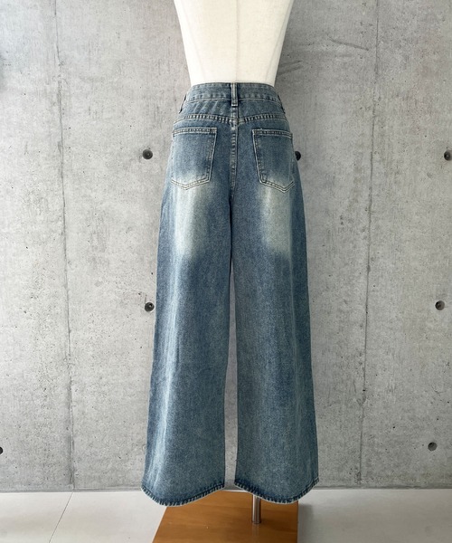 GLAMOROUS JANE(グラマラスジェーン)の「ボタンデザインデニムワイドパンツ(デニムパンツ・レディース・ブルー・L/M/S)」の14枚目の写真