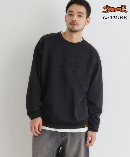 Right-on(ライトオン)の「Le TIGRE(ルティグレ)【メンズ】ダンボールロゴプルオーバー(スウェット・メンズ・ブラック/キナリ/ダークグレー・M/L/XL/S)」の2枚目の写真