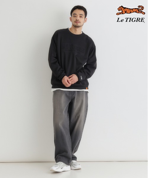 Right-on(ライトオン)の「Le TIGRE(ルティグレ)【メンズ】ダンボールロゴプルオーバー(スウェット・メンズ・ブラック/キナリ/ダークグレー・M/L/XL/S)」の13枚目の写真