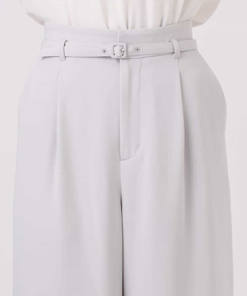 MK MICHEL KLEIN（エムケーミッシェルクラン）の「共地ベルト付きワイドパンツ/撥水/防シワ/洗える（その他パンツ・レディース・ネイビー/ライトグレー・38）」の21枚目の写真