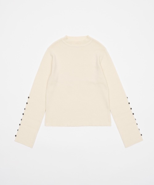 OLUN（オルン）の「design rib knit tops/デザインリブニットトップス（ニット/セーター・レディース・アイボリー/グリーン/ブラウン/ベージュ・FREE）」の13枚目の写真