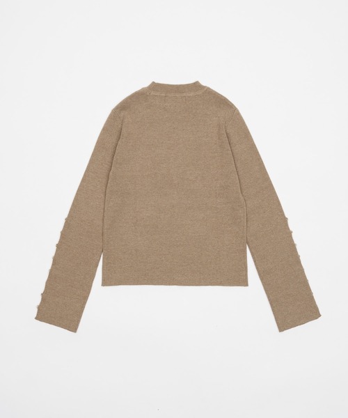 OLUN（オルン）の「design rib knit tops/デザインリブニットトップス（ニット/セーター・レディース・アイボリー/グリーン/ブラウン/ベージュ・FREE）」の17枚目の写真