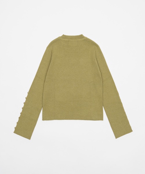 OLUN（オルン）の「design rib knit tops/デザインリブニットトップス（ニット/セーター・レディース・アイボリー/グリーン/ブラウン/ベージュ・FREE）」の20枚目の写真