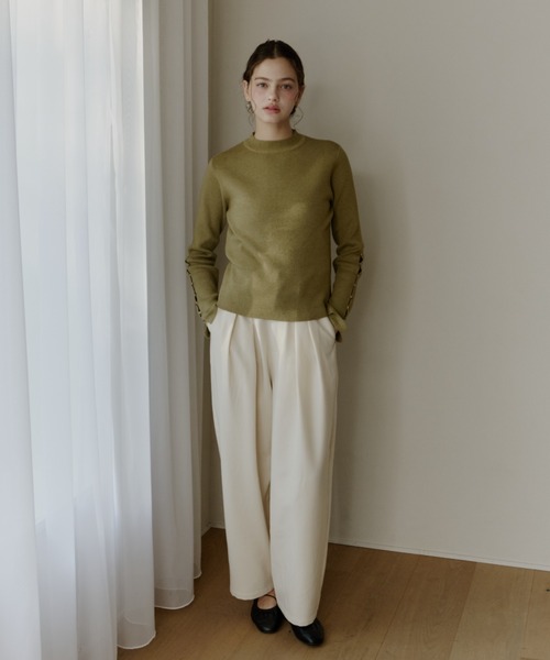 design rib knit tops/デザインリブニットトップス（ニット/セーター