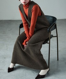 Fashion Letter | セットアップ対応 メランジニットワンピース(ワンピース)